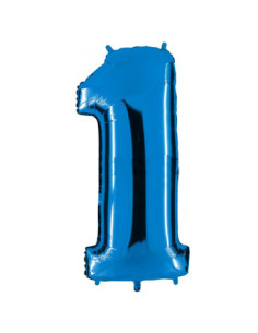 Globo foil número 1 azul | Ducaval | Envías 24/48 horas 