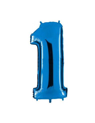 Globo foil número 1 azul | Ducaval | Envías 24/48 horas 