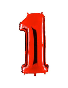 Globo foil número 1 rojo | Ducaval | Envías 24/48 horas 