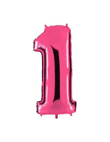 Globo foil número 1 rosa | Ducaval | Envías 24/48 horas 