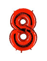 Globo foil número 8 rojo  | Ducaval | Envíos 24/48 horas