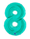 Globo número 8 poliamida color tiffany 40" | Ducaval | Envíos 24/48 h