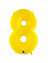 Globo foil número 8 amarillo fluorescente | Ducaval | Envíos 24/48 ho