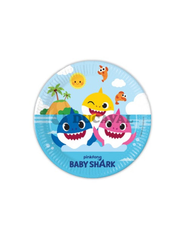 Platos Baby Shark 23cm 8u