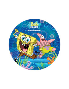 Platos Bob esponja 23 cm 8 unidades