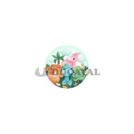 Platos dinosaurios cutie 18cm 8u | DUCAVAL | Envíos 24/48h