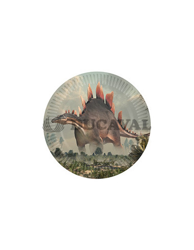 Platos Dinosaruios 18cm 8u