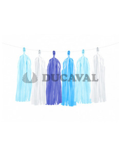 Guirnalda azules pompones