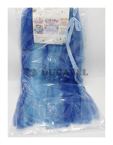 Faldón mesa azul claro y azul royal  90cm  Disfraces Ducaval