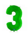 Globo numero 3 verde lima | Ducaval | Envíos 24/48h