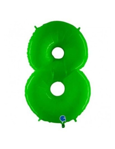 Globo numero 8 verde lima | Ducaval | Envíos 24/48h