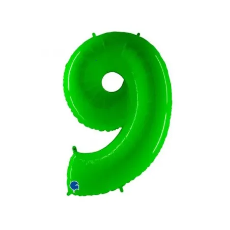 Globo numero 9 verde 40" | Ducaval | Envíos 24/48 horas