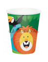 Vasos de papel jungla 256ml 8u