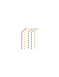 Cañas papel flex. env. colores 230x6mm 250und | Ducaval | Envíos 24/4