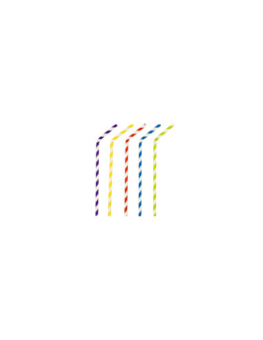 Cañas papel flex. env. colores 230x6mm 250und | Ducaval | Envíos 24/4