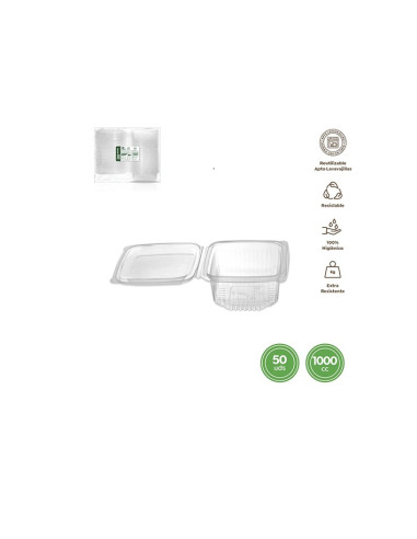Envase tapa bisg rec reut transp 1000cc50 uds | Ducaval | Envías 24/4