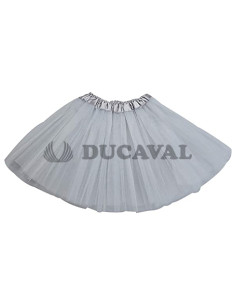 Tutú en color plata de 45cm | Ducaval | Envíos 24/48h