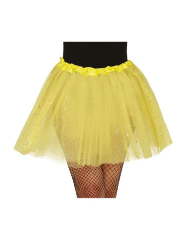 Tutú purpurina amarillo de 45cm  | Ducaval | Envíos 24/48h