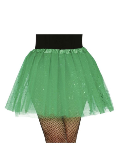 Tutu purpurina verde 45cm | Ducaval | Envíos 24/48 horas