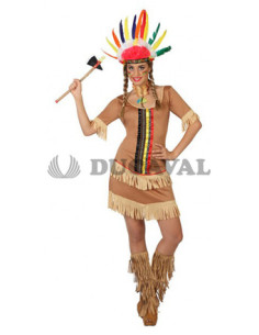 Disfraz de India con flecos.Ducaval envios  24/48 horas