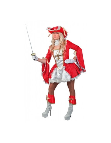 Disfraz de Mosquetera rojo