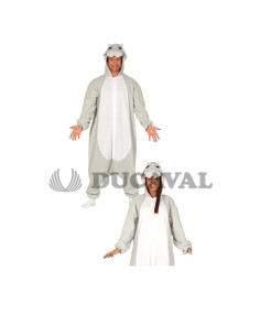 Disfraz hipopótamo kigurumimi adulto