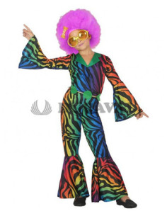 Disfraz de Disco multicolor niña
