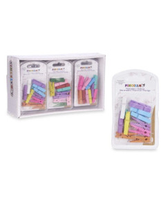 Set 10 pinzas madera multicolor | Ducaval | Envías 24/48 horas 
