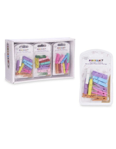 Set 10 pinzas madera multicolor | Ducaval | Envías 24/48 horas 