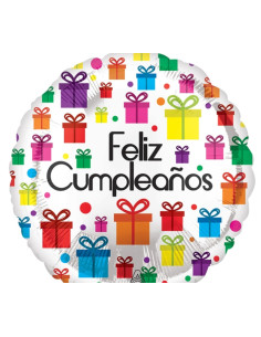 Globo foil feliz cumpleaños 45cm | Ducaval | Envíos 24/48 horas