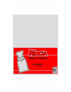 Bolsa 25X30 transparente 100 unidades  Disfraces Ducaval