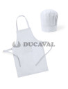 Delantal y gorro infantil blanco