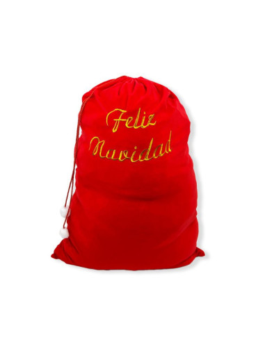 Saco Papá Noel Feliz Navidad 60x95cm | Ducaval | Envías 24/48 horas 
