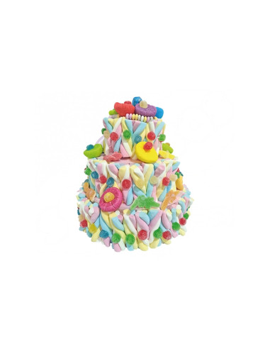 Tarta chuches multicolor 3 pisos | Ducaval | Envíos 24/48 horas