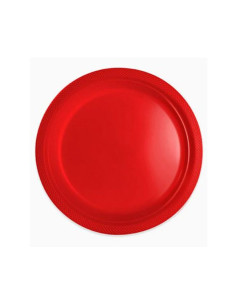 Plato reutilizable llano rojo 22 cm 10 und | Ducaval | Envías 24/48 h