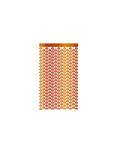Cortina metalizada calabazas 100x200cm | Ducaval | Envíos 24/48 horas
