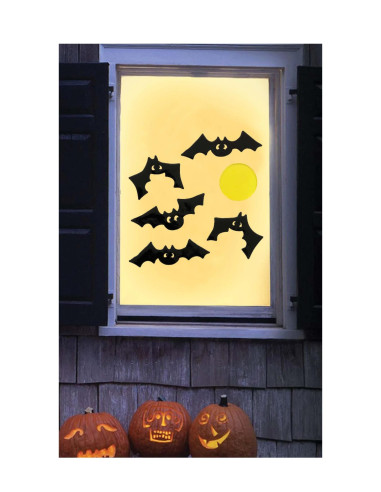 Decoración gel murcielagos 20x25 cms | Ducaval | Envías 24/48 horas 