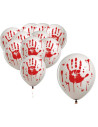Bolsa 10 globos blancos mano sangre 30cm | Ducaval | Envías 24/48 hor