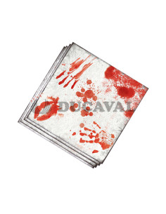 Servilletas sangre 33x33 20 unidades  Disfraces Ducaval