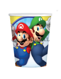 Vasos super mario 25 cl, 8u.. Ducaval envios 24/48 horas