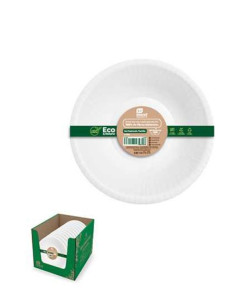 Bol redondo compostable blanco 350cc 50uds | Ducaval | Envías 24/48 h