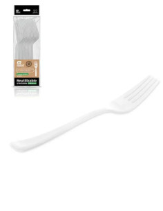 Tenedor reut. blanca 18.5cms 12ud | Ducaval | Envías 24/48 horas 