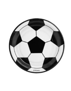 Plato balon de futbol 18cm 6ud | Ducaval | Envías 24/48 horas