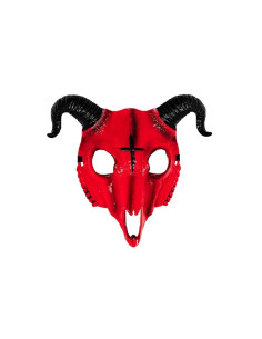 Mascara ariete satanica plastico duro roja | Ducaval | Envías 24/48 h