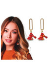 Pendientes metalicos gorritos | Ducaval | Envías 24/48 horas 