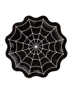 Plato forma telaraña 23.5x23.5cm 6ud | Ducaval | Envíos 24/48 horas