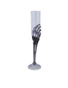 Copa champagne transparente mano esqueleto negra 25 cm | Ducaval | En