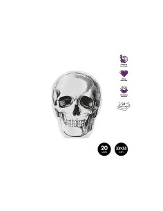 Servilletas calavera 2c papel 20ud 33x33cm | Ducaval |