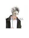 Media máscara calavera blanca con brazo
