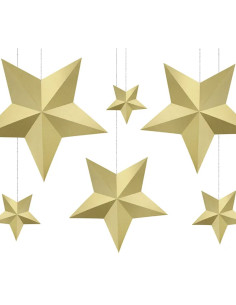 Decoracion estrellas oro  | Ducaval | Envías 24/48 horas 